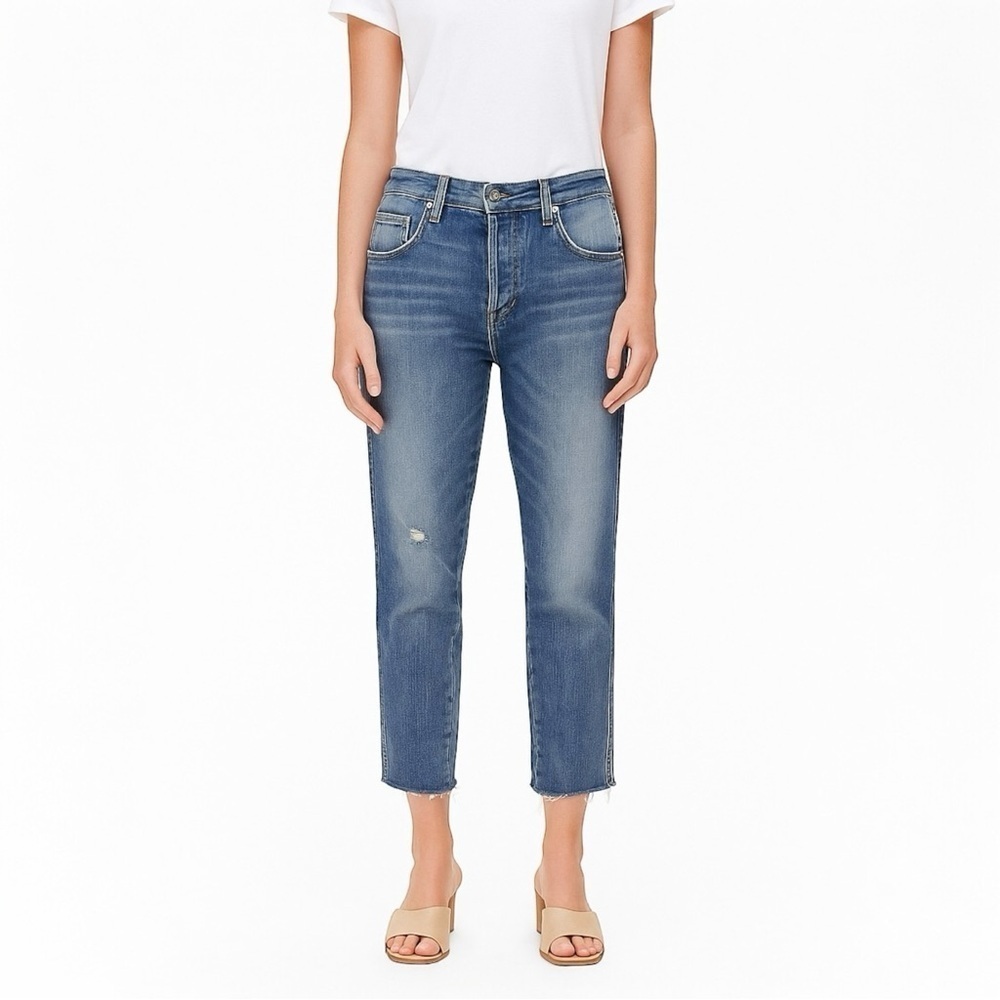 AMO Lover In The Cards High Rise Straight Leg‎ Crop Jeans